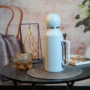 WUJO 1300ml Double Paroi Isolé En Acier Inoxydable Thermos Gourde Sous Vide Yerba Mate Cup Tumbler Bouteille D'eau avec Bombilla - Product Image 1