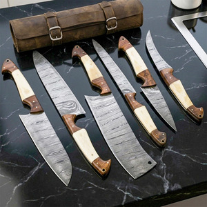High Quality 5-Piece Ambidextrous 67-Layer Damascus Steel Kitchen <b>Knife</b> <b>Set</b> with Wooden Handles for Professional Chefs-Luxury - Product Image 6