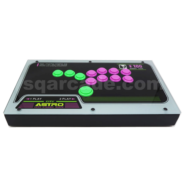 RAC-J800B All Buttons Hitbox Style Arcade Joystick Fight Stick Video Game Controller for PS 4/PS 3/PC Sanwa OBSF-24 30 Artwork