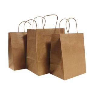 Sacs en papier kraft brun personnalisables avec logo, promotion KM, sacs de shopping écologiques en kraft - Product Image 3