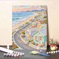 Peinture par numéros DIY de style européen de la marque XIXI, toile personnalisée de paysage pour adultes et enfants, décoration murale pour la maison