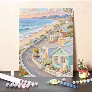 Marca XIXI, Pintura por Números Estilo Europeo, Arte en Lienzo Hecho a Mano, Paisaje Personalizado para Adultos y Niños, Decoración de Pared para el Hogar - Product Image 1