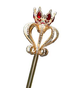 صولجان رائعة مطلية بالذهب بالجملة دعامة زفاف صولجان عصا جنية للتيجان أكسسوار وتيجان - Product Image 2