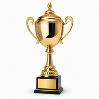 Trophée en métal personnalisé, Coupe de trophée, Trophée d'or, Trophée de champion personnalisé, Grande coupe de champion, Récompense de compétition avec logo personnalisé