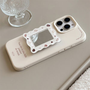 Style français pour Iphone16 étui <span class=keywords><strong>de</strong></span> téléphone portable 15promax <span class=keywords><strong>coque</strong></span> miroir support 13 avancé 14 lanière 12 pas cher en gros Durable - Product Image 3