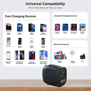 DEJI US Folding Plug Standard Original Wholesale USB Type C Fast Charger 20W PD Charger For Apple Iphone 14 Power Adapter