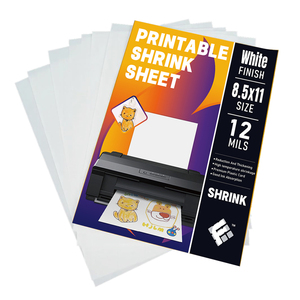 Nhựa giấy có thể in nhiệt shrinky Sheets tấm nghệ thuật DIY trắng cho bộ phim A4 Kit bọc Key Keychain đồ trang sức máy in phun thu nhỏ dink - Product Image 3