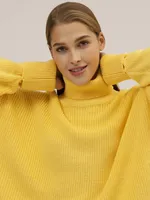 Pull à col roulé épais tendance pour femme Blubelle, décontracté, ample, avec poignets côtelés, couleur unie, mi-long, pour l'automne et l'hiver
