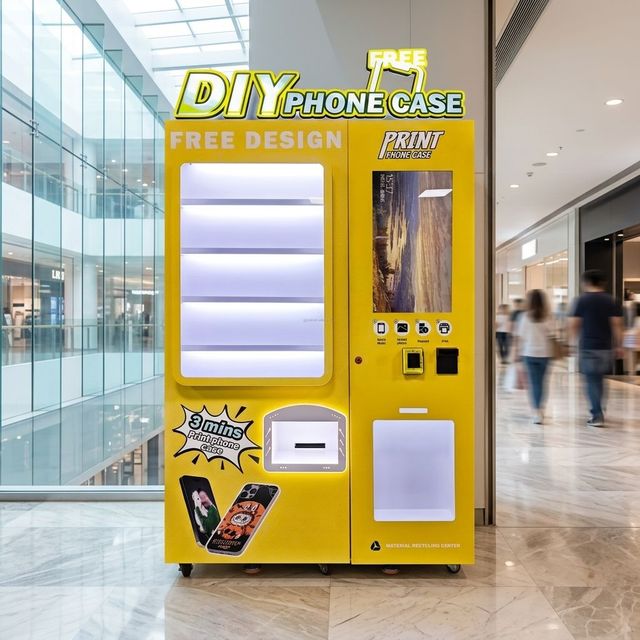 Phone Case Vending Machine Intelligent UV Automatic Mobile Case Dispenser Coin QR Token Payment 595 Pcs Capacity Phone Case
