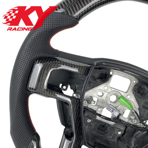พวงมาลัยคาร์บอนไฟเบอร์สไตล์สปอร์ตสำหรับรถฟอร์ด แร็พเตอร์ F150 XLT F250 F350 F450 เชลบี้ ST มัสแตง เอ็กซ์พลอเรอร์ ซูเปอร์แค็บ SVT แบบคัสตอม - Product Image 2