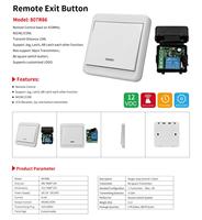 Système de contrôle d'accès intelligent pour serrure de porte, système de maison connectée sans fil RF 433 MHz, portée 15 m, télécommande de déverrouillage de porte IP33