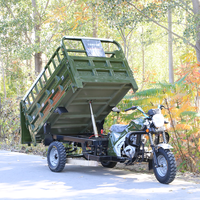 Tricycle à essence Zongshen 200cc avec benne haute, tricycle de livraison, moto-camionnette à ordures pour le déblaiement des débris de construction