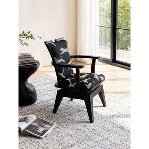 French Style Single Sofa <b>Chair</b> White Tiger Print Swivel Casual Home <b>Chair</b> Living Room Bedroom Office Use - Product Image 4