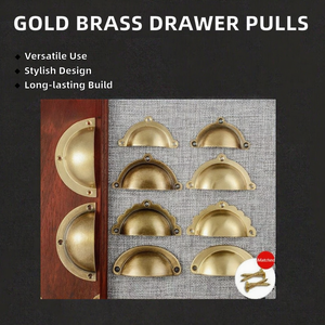 Oferta Especial: Tiradores Modernos de Latón Dorado Antiguo para Gabinetes y Cajones, Ideales para Armarios y Cómodas – Elegantes y con Estilo - Product Image 3