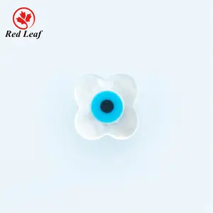 Redleaf Jewelry Natural MOP Mother of Pearl Mix Turquoise Four Leaf Clover Shape Shell Gemstones for Jewelry Making