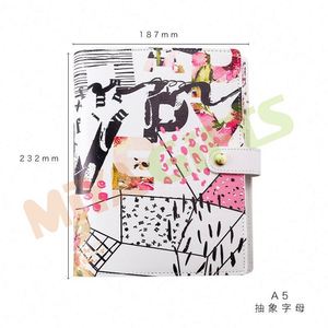 Custom Pu Leather 6 Ring Binder A5 Planner Agenda Notebook Cover Floral Landscape <strong>Full</strong> Color CMYK UV Printing <strong>Vivid</strong> Quality - Product Image 5