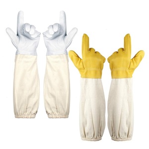Nuevos Guantes de Protección para Apicultura, de Piel de Cabra Amarilla y Lona, Resistentes a Picaduras, para Uso en Fábricas de Abejas, Tallas L/XL/2XL - Product Image 3