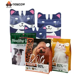 Customized Logo Bag 8 Side Sealing 3 Side Sealing Plastic Bags High-Grade Ziplock Pet Dog And Cat Food Packaging