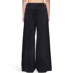 Jeans Femme Baggy Taille Basse Coupe Large Noir Délavé Style Boyfriend Y2K Décontracté Sexy – Vente en Gros OEM pour Marques de Mode - Product Image 3