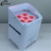 Projecteur PAR LED silencieux 6x18W RGBWAUV 6-en-1 sans fil à batterie avec télécommande DMX IRC pour scène et mariage