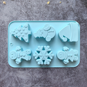 Giáng sinh Silicone khuôn bánh tráng miệng nướng khuôn tự làm cây giáng sinh người tuyết bông tuyết hình xà phòng khuôn - Product Image 4
