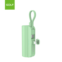 Chargeur portable mini 5000 mAh avec support intégré, câble USB-C fin certifié, chargeur mobile original en gros