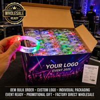 Bracelet lumineux en fibre optique LED personnalisé, TPU, lumière clignotante RGB, bracelet pour concert, festival de musique, bar, fête, cadeau promotionnel