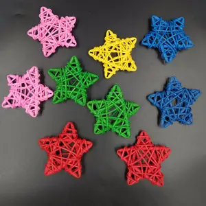 Wholesale christmas led light decoration rattan decorative star shaped lights made in Vietnam ready to ship