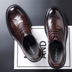 Zapatos de Cuero de Diseño de Lujo para Hombre, Cuadrados, con Parches, Transpirables, Antideslizantes, Ligeros, para Primavera/Verano, Oficina, Carrera Profesional, Alta Calidad - Product Image 1