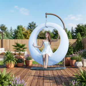 Silla Colgante de Jardín para Exteriores en Oferta, Columpio LED con Forma de Luna, Columpio Infantil que Cambia de Color, Muebles de Exterior - Product Image 1
