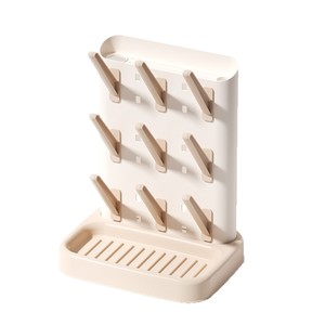 Scolapiatti e supporto per <span class=keywords><strong>biberon</strong></span> a 2 livelli in plastica/PS senza BPA, <span class=keywords><strong>porta</strong></span> <span class=keywords><strong>biberon</strong></span> per neonati, <span class=keywords><strong>porta</strong></span> spazzole per <span class=keywords><strong>biberon</strong></span> e supporto per tazza d'acqua - Product Image 5