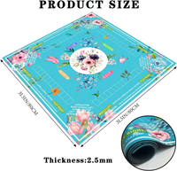 Tapis de table de mahjong moderne en caoutchouc OEM, anti-bruit, antidérapant, option de couleur personnalisée, tapis de poker domestique