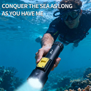 ไฟฉายดำน้ำ 17 ซม. ไฟฉาย LED แบบชาร์จ USB กันน้ำใต้น้ำ ไฟฉายความเข้มสูง - Product Image 2