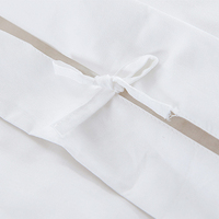 Ensembles de literie d'hôtel 100% coton Queen Size imprimé à la demande Ensemble de draps blancs pour hôtels