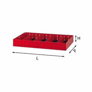 Plateau de rangement d'outils Rcc1 5003, organisateur en métal rouge pour utilisation dans un armoire de travail - Product Image 1