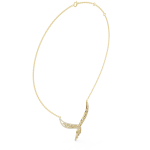 Fashionable Design Pave Diamond Filigree V <b>Necklace</b> with Triple Teardrop Drop for Women Party Daily Wears for Export Price - Product Image 1