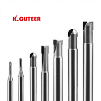 Fraise diamantée PCD pour gravure, fibre de carbone, fibre de verre, bakélite, polycristalline, outil de fraisage en carbure pour usinage CNC