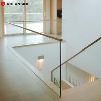 Balustrade en verre pré-encadrée pour toiture, garde-corps en verre et acier inoxydable, clôture extérieure en verre