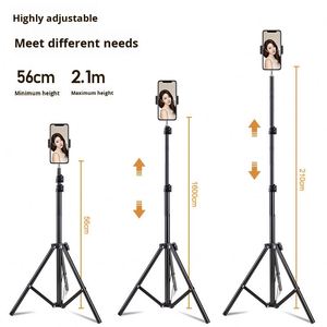Aluminium Phone Stand Live Streaming Tripod Portable Photography Video Selfie Tablet Floor Folding Holder <b>Triangle</b> Flexible - Product Image 5