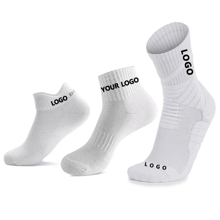 Quality compression ankle grip designer mens crew unisex sport cotton custom logo socks men
