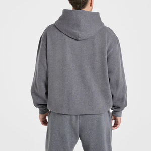 Sweat à capuche unisexe vintage de qualité supérieure, coupe classique, streetwear d'hiver, avec poche, en molleton bouclette, coton lourd écologique - Product Image 4