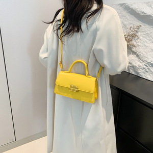 Bolso <span class=keywords><strong>de</strong></span> mano <span class=keywords><strong>de</strong></span> moda para mujer, bolso <span class=keywords><strong>de</strong></span> hombro <span class=keywords><strong>de</strong></span> viento <span class=keywords><strong>de</strong></span> temperamento simple <span class=keywords><strong>de</strong></span> color puro, bolso cruzado, bolso <span class=keywords><strong>de</strong></span> <span class=keywords><strong>piedra</strong></span> popular - Product Image 2