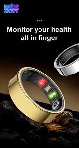 AICITY Health Care Q9 Smart Ring, moniteur <span class=keywords><strong>de</strong></span> fréquence cardiaque, suivi du sommeil, activité multisports, GPS, tracker <span class=keywords><strong>de</strong></span> fitness, contrôle par application, alliage <span class=keywords><strong>de</strong></span> titane, IP67 - Product Image 5