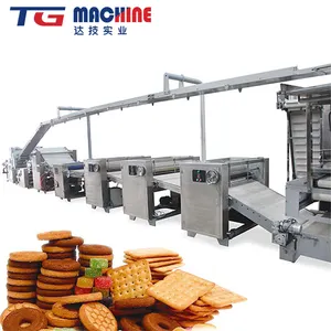 Máquina para hacer galletas con forma de perro, accesorios para nueces, línea de producción de bisagras suaves con máquina de embalaje de galletas