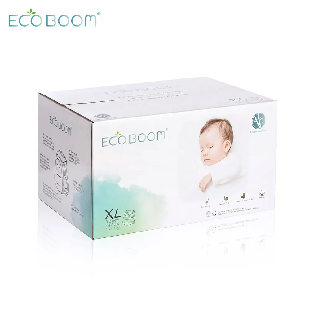 ECO BOOM Pannolini Di Bambù Organico Biodegradabile Pannolino Del Bambino Traspirante Pantaloni Di Produttori di Cina un grado