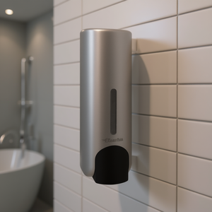 Distributeur de savon liquide 350 ml, mural, en acier inoxydable, hauteur 215 mm - Product Image 3