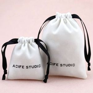 Sac à cordon personnalisé en coton et lin, petit sac en velours pour la collection et le rangement de bijoux, emballage tendance - Product Image 4