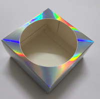 Plateau pour sucettes glacées, emballage 50 pièces, boîte de papier glacé, hologramme imprimé personnalisé, emballage alimentaire pliable, papier revêtu, Recyclable