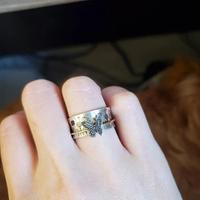Jy Bague Spinner en argent papillons, bagues de soulagement de l'anxiété Fidget Cadeau inspirant personnalisé pour les femmes