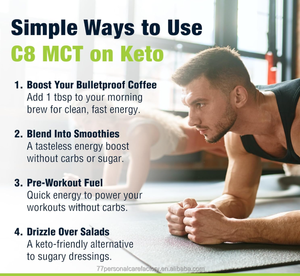 El aceite STERLING NUTRITION Premium 99.7% Pure C8 MCT aumenta las cetonas 3 veces más que otros MCTs-<span class=keywords><strong>Dieta</strong></span> <span class=keywords><strong>Keto</strong></span> y café <span class=keywords><strong>a</strong></span> prueba de balas - Product Image 6